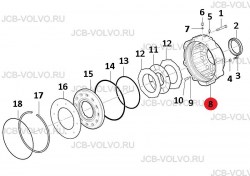 Крышка стояночного тормоза  [ VOE 15109706, 12743384  ] для грейдера VOLVO G930, G940, G946, G960